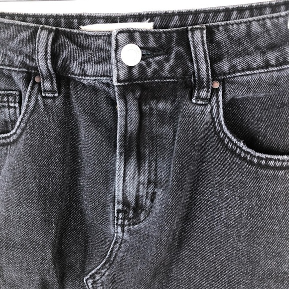 Pacsun- Black worn distressed style jean skirt size: 26 - Picture 2 of 8